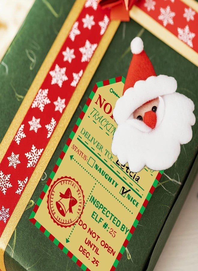 WorldBazaar Christmas Gift Tag Stickers 200pcs Christmas Kraft Label Santa Gift Stickers for Envelope North Pole Tags from Santa Party Favors Wrapping Label 3” x 2” - Image 4